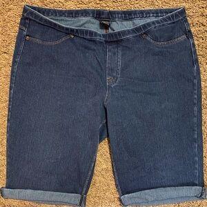 HUE Women's Dark Blue Jean Shorts